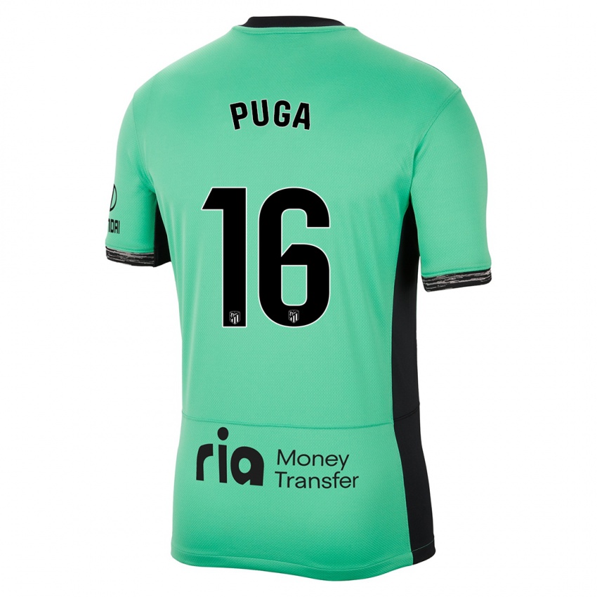 Kinder Carlos Puga #16 Frühlingsgrün Ausweichtrikot Trikot 2023/24 T-Shirt