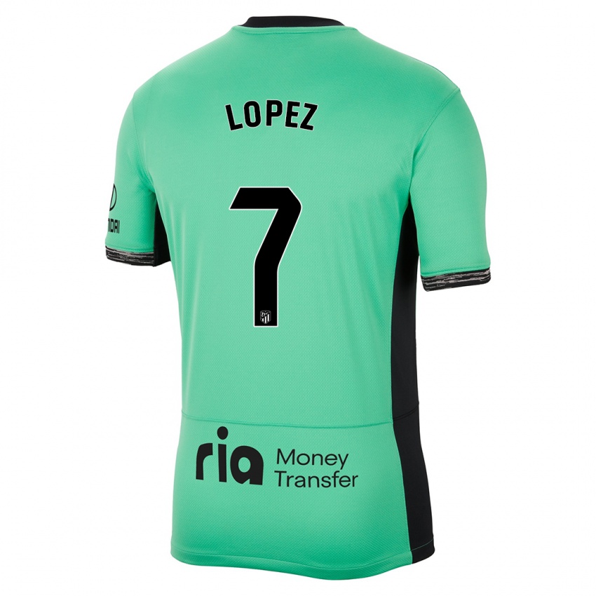 Kinder Maitane Lopez #7 Frühlingsgrün Ausweichtrikot Trikot 2023/24 T-Shirt