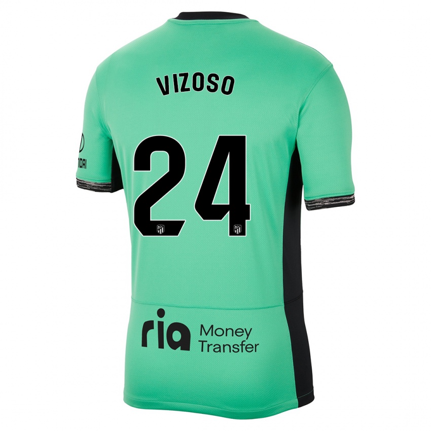 Kinder Paula Vizoso #24 Frühlingsgrün Ausweichtrikot Trikot 2023/24 T-Shirt