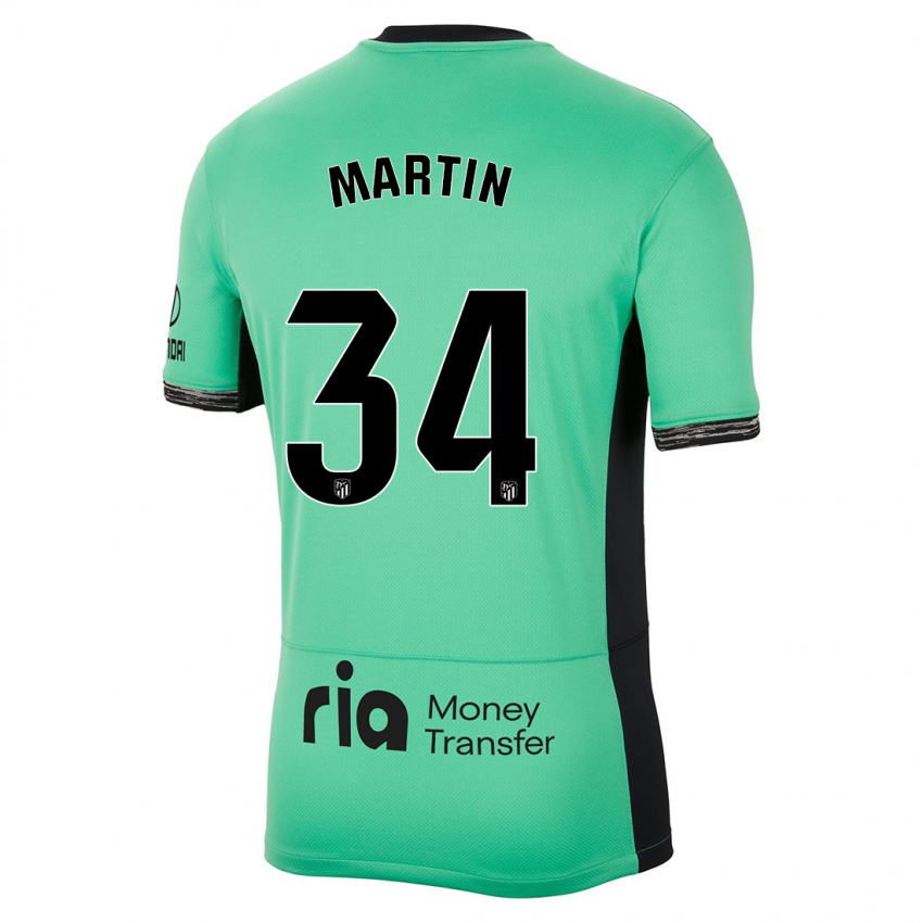 Kinder Carlos Martin #34 Frühlingsgrün Ausweichtrikot Trikot 2023/24 T-Shirt