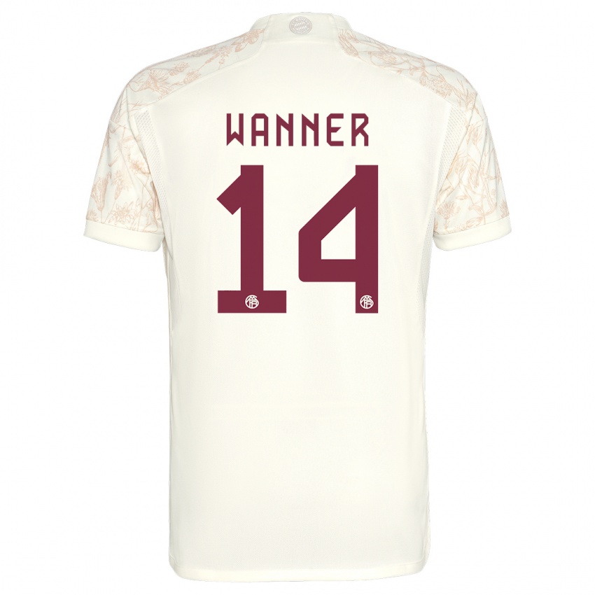 Kinder Paul Wanner #14 Cremefarben Ausweichtrikot Trikot 2023/24 T-Shirt