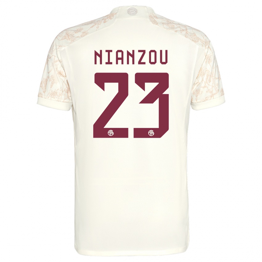 Kinder Tanguy Nianzou #23 Cremefarben Ausweichtrikot Trikot 2023/24 T-Shirt