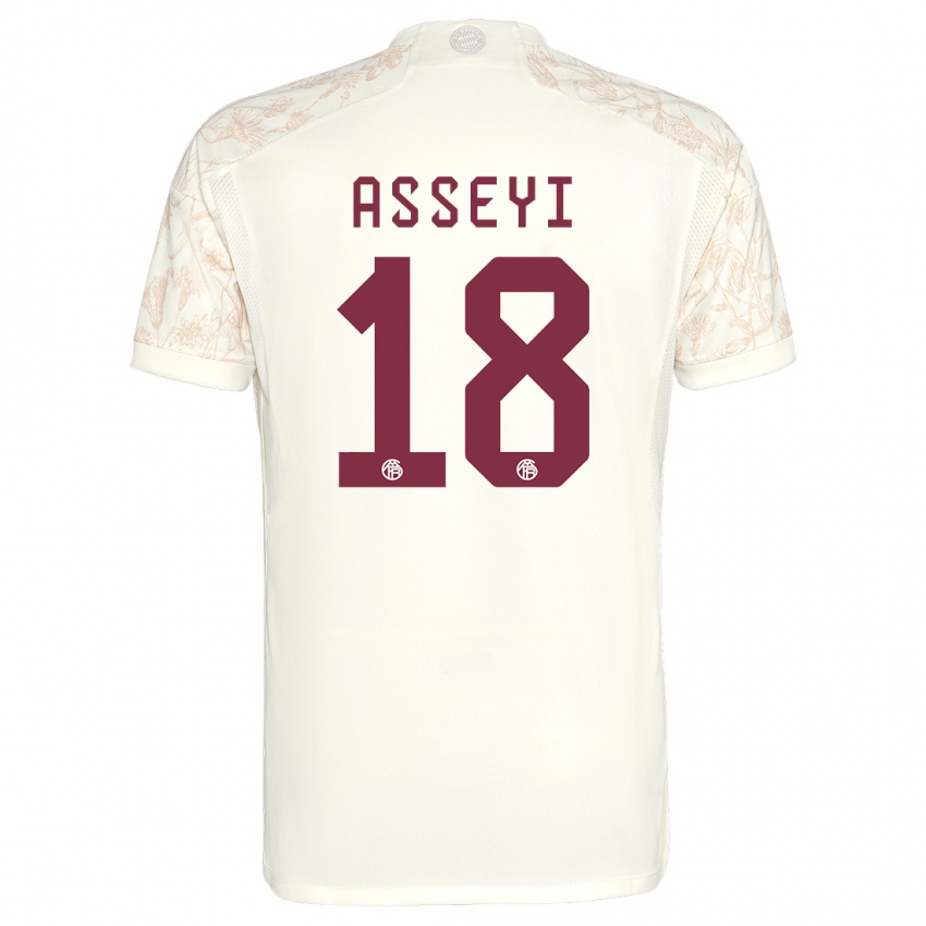 Kinder Viviane Asseyi #18 Cremefarben Ausweichtrikot Trikot 2023/24 T-Shirt