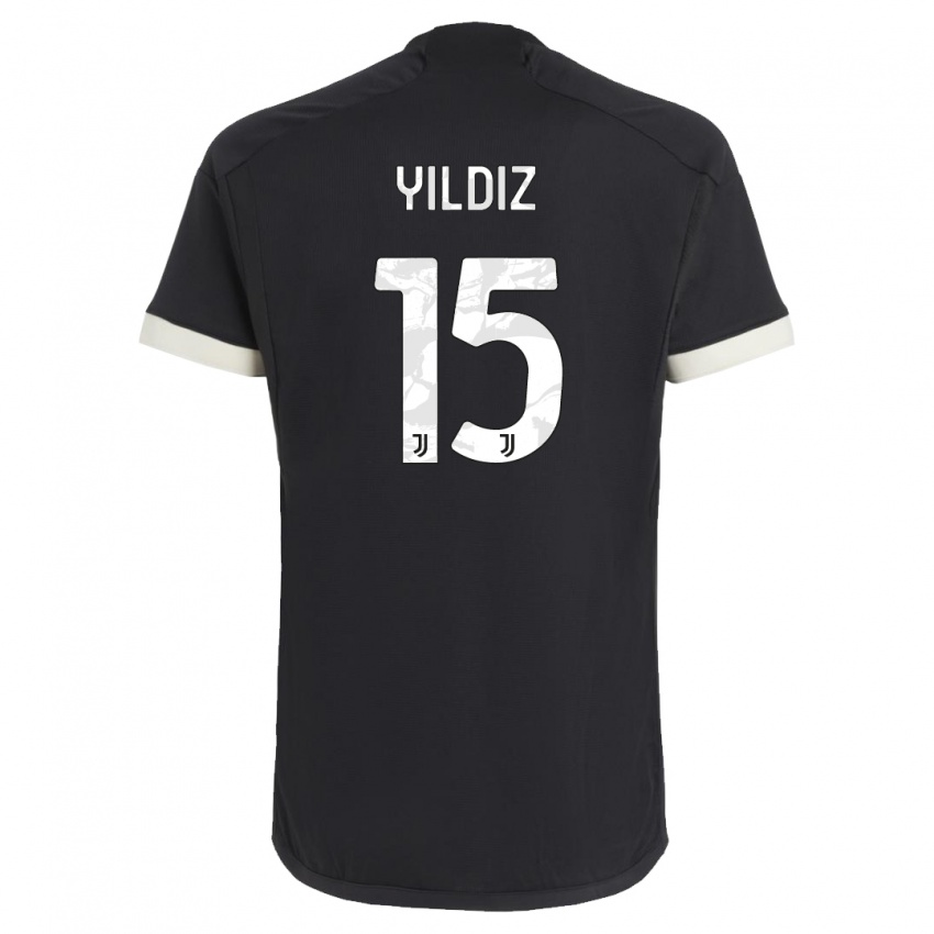 Kinder Kenan Yildiz #0 Schwarz Ausweichtrikot Trikot 2023/24 T-Shirt