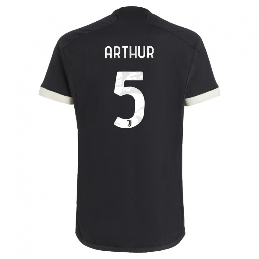 Kinder Arthur #5 Schwarz Ausweichtrikot Trikot 2023/24 T-Shirt