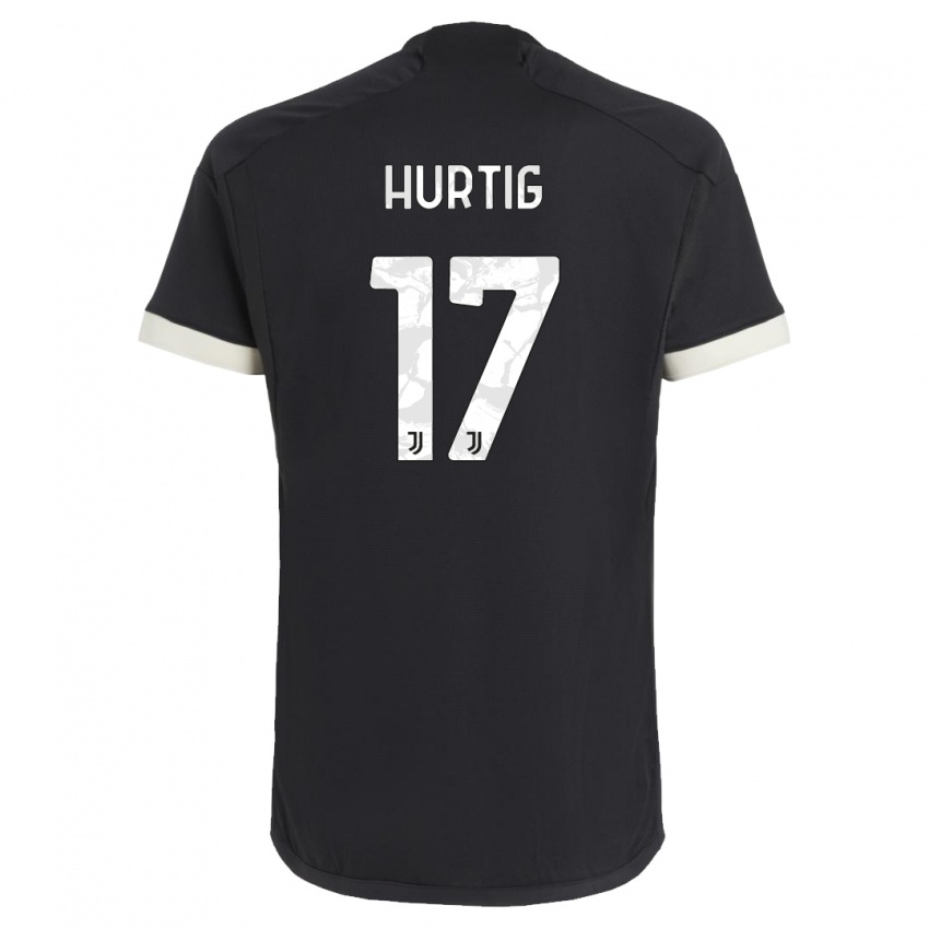 Kinder Lina Hurtig #17 Schwarz Ausweichtrikot Trikot 2023/24 T-Shirt