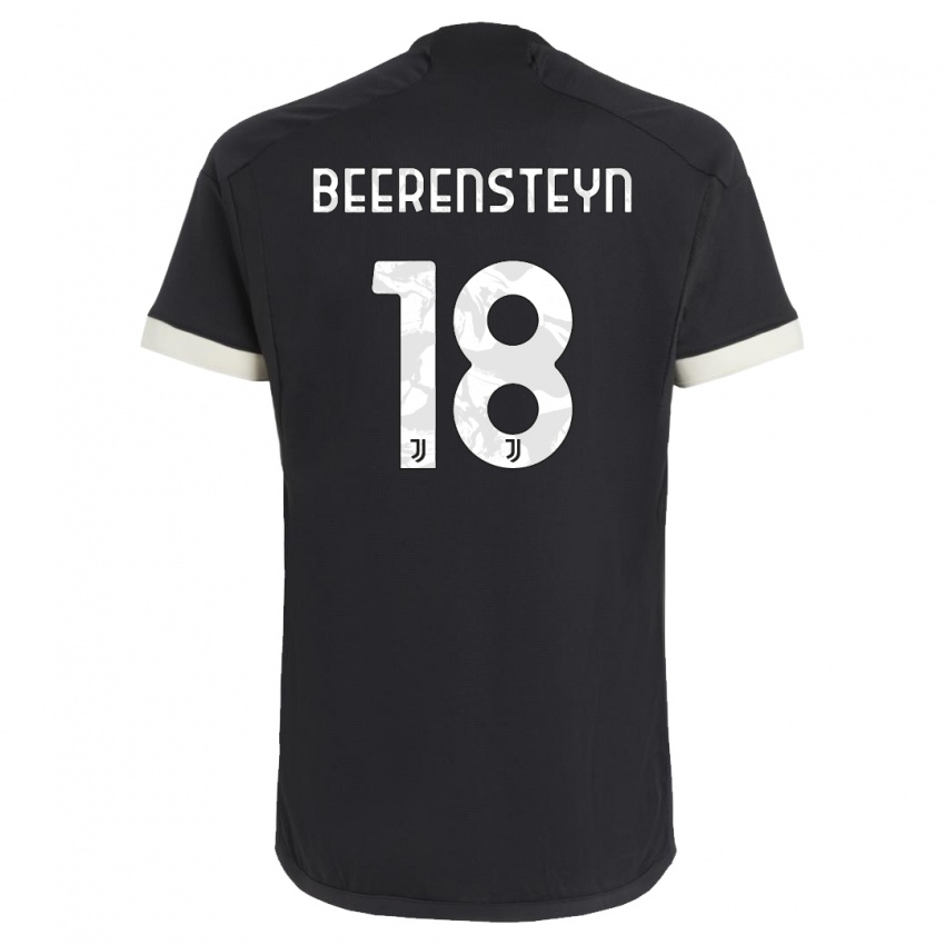 Kinder Lineth Beerensteyn #18 Schwarz Ausweichtrikot Trikot 2023/24 T-Shirt