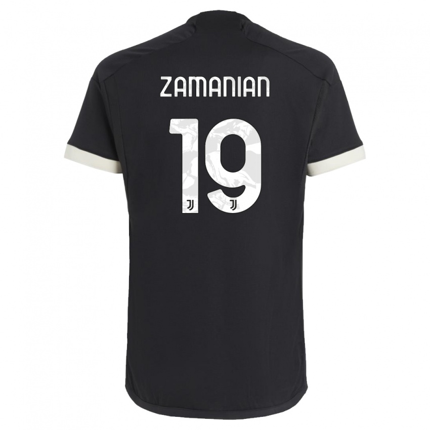 Kinder Annahita Zamanian #19 Schwarz Ausweichtrikot Trikot 2023/24 T-Shirt