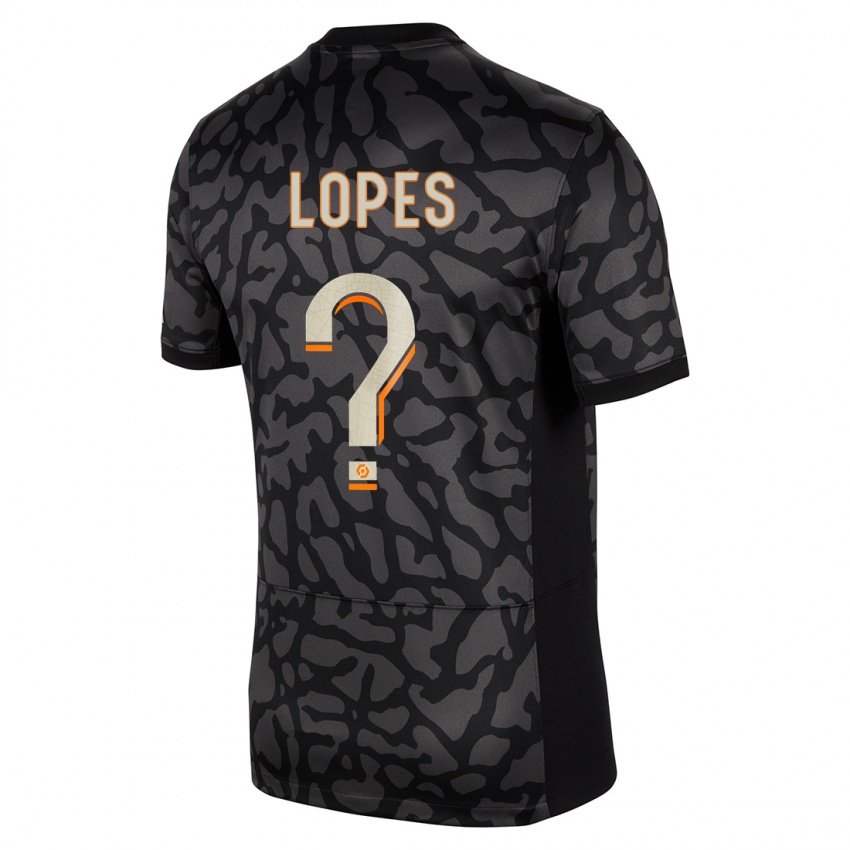 Kinder Emerick Lopes #0 Schwarz Ausweichtrikot Trikot 2023/24 T-Shirt