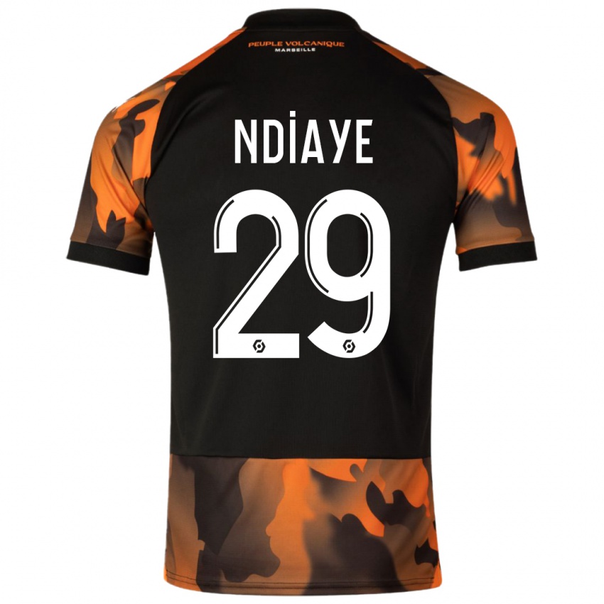 Kinder Iliman Ndiaye #29 Schwarzorange Ausweichtrikot Trikot 2023/24 T-Shirt