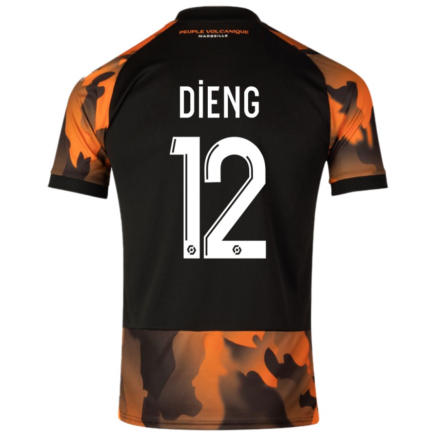 Kinder Bamba Dieng #12 Schwarzorange Ausweichtrikot Trikot 2023/24 T-Shirt