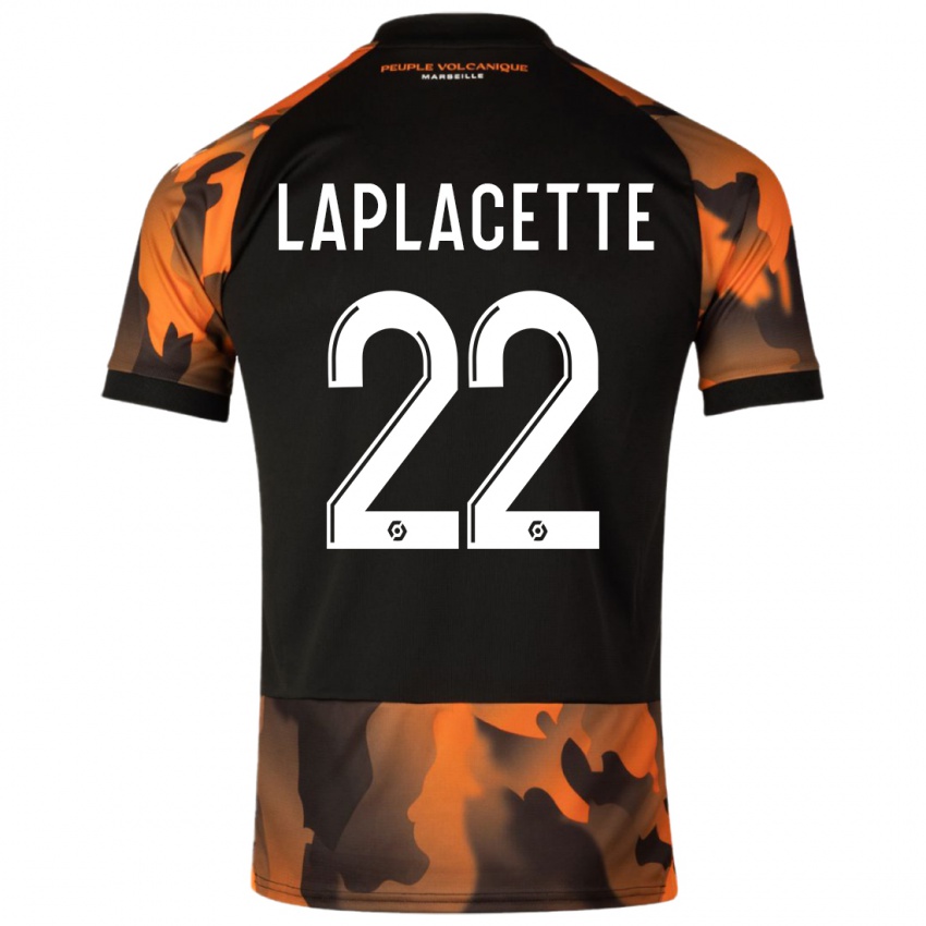 Kinder Tess Laplacette #22 Schwarzorange Ausweichtrikot Trikot 2023/24 T-Shirt