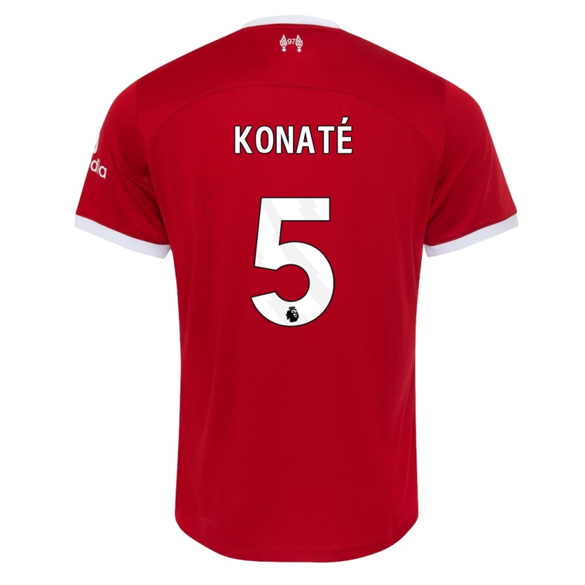 Herren Ibrahima Konate #5 Rot Heimtrikot Trikot 2023/24 T-Shirt