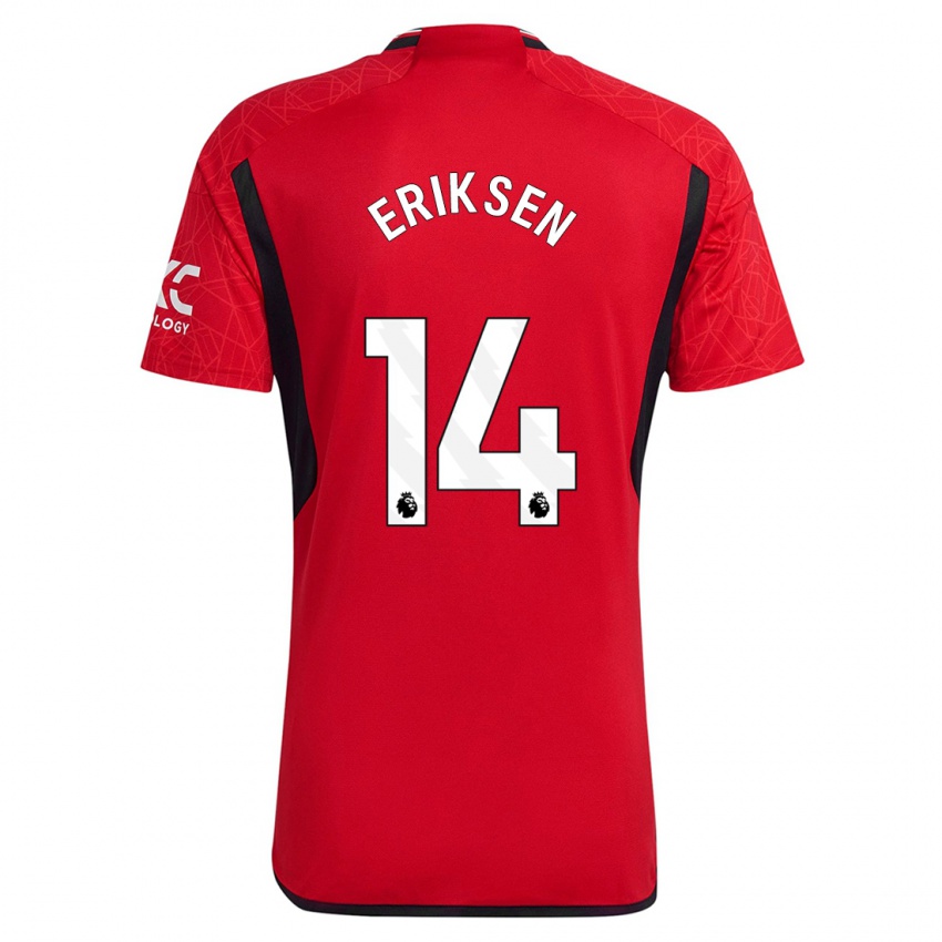Herren Christian Eriksen #14 Rot Heimtrikot Trikot 2023/24 T-Shirt