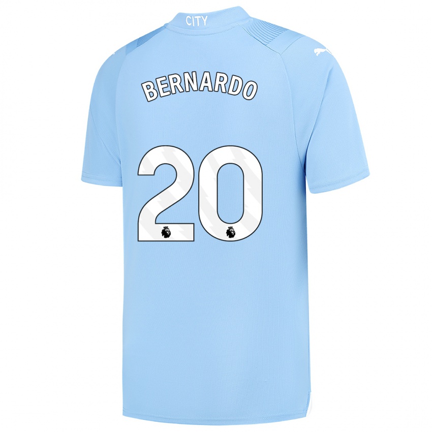 Herren Bernardo Silva #20 Hellblau Heimtrikot Trikot 2023/24 T-Shirt