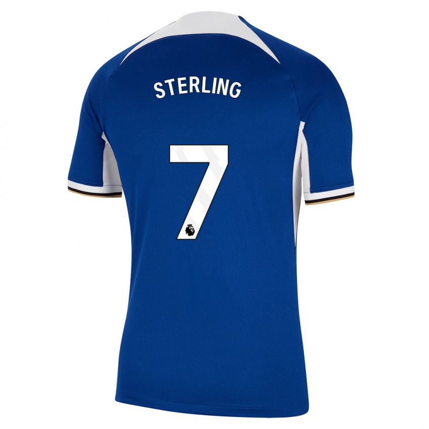 Herren Raheem Sterling #7 Blau Heimtrikot Trikot 2023/24 T-Shirt