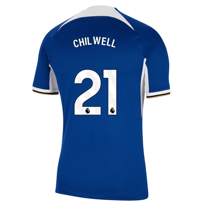 Herren Ben Chilwell #21 Blau Heimtrikot Trikot 2023/24 T-Shirt