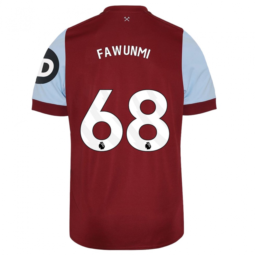 Herren Favour Fawunmi #68 Kastanienbraun Heimtrikot Trikot 2023/24 T-Shirt