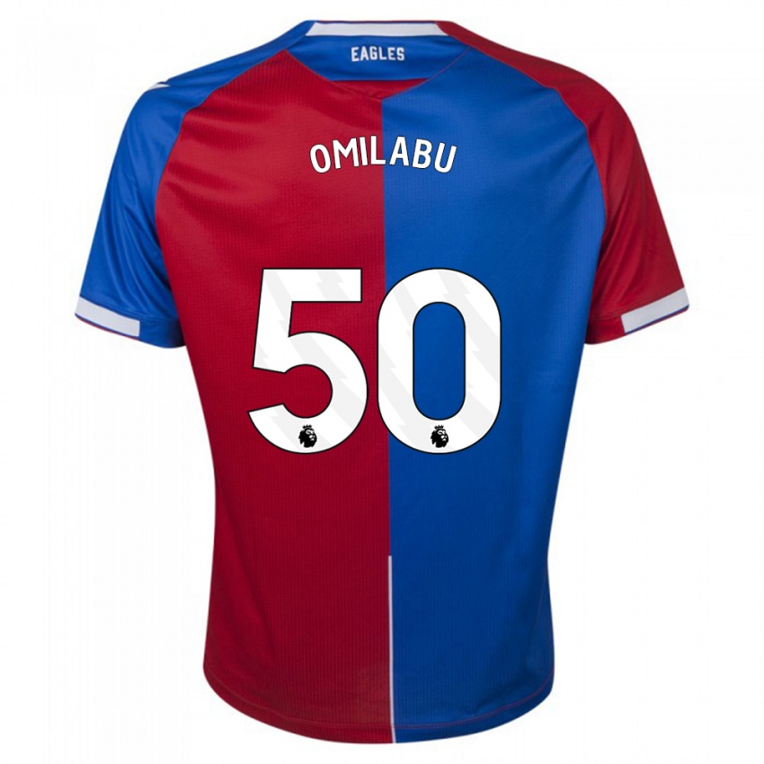 Herren David Omilabu #50 Rot Blau Heimtrikot Trikot 2023/24 T-Shirt