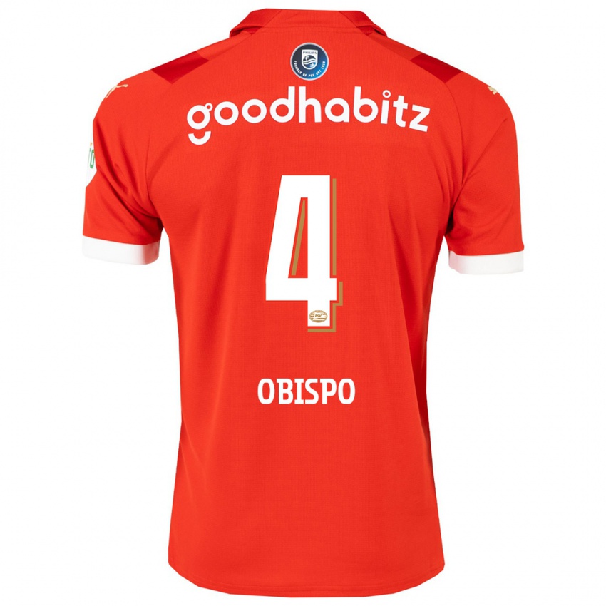 Herren Armando Obispo #4 Rot Heimtrikot Trikot 2023/24 T-Shirt