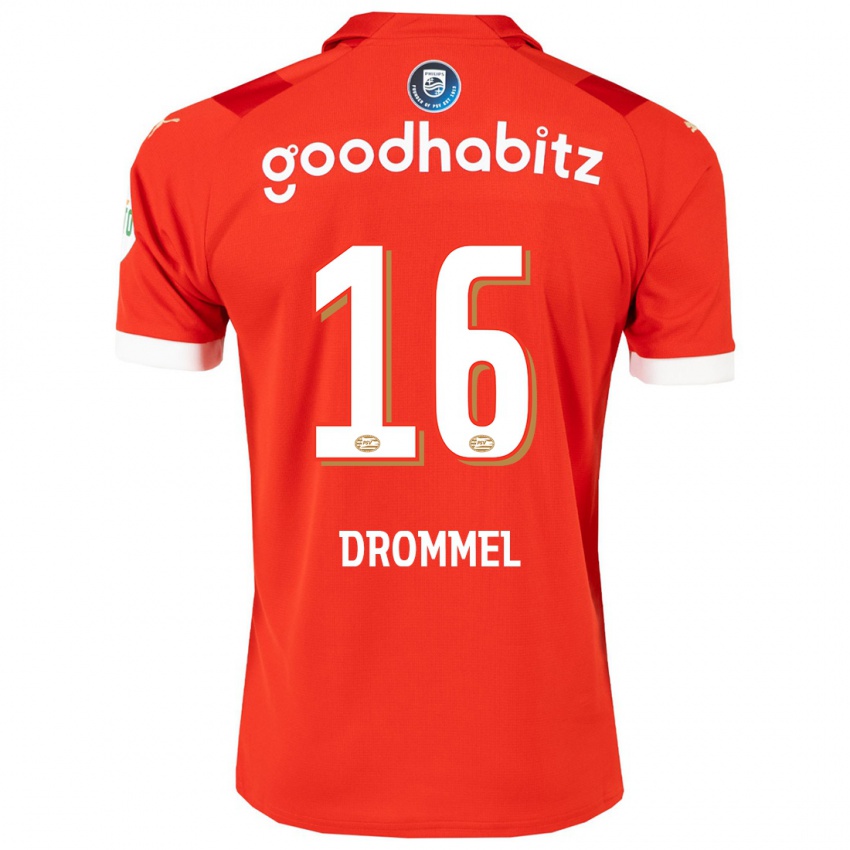 Herren Joel Drommel #16 Rot Heimtrikot Trikot 2023/24 T-Shirt