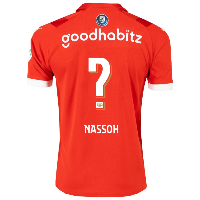 Herren Mohamed Nassoh #0 Rot Heimtrikot Trikot 2023/24 T-Shirt