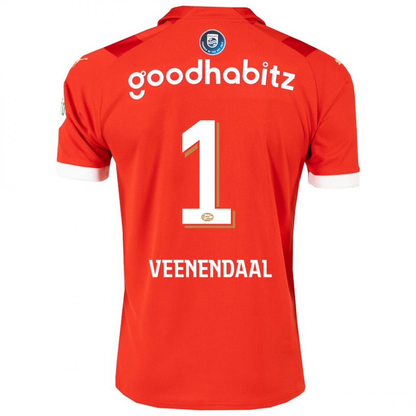 Herren Sari Van Veenendaal #1 Rot Heimtrikot Trikot 2023/24 T-Shirt