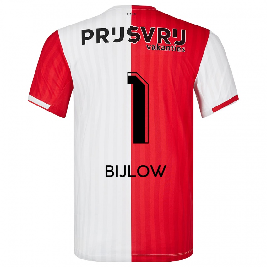 Herren Justin Bijlow #1 Rot-Weiss Heimtrikot Trikot 2023/24 T-Shirt