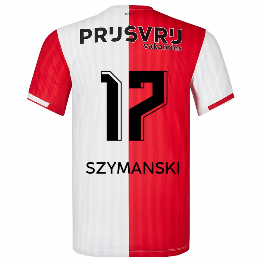 Herren Sebastian Szymanski #17 Rot-Weiss Heimtrikot Trikot 2023/24 T-Shirt