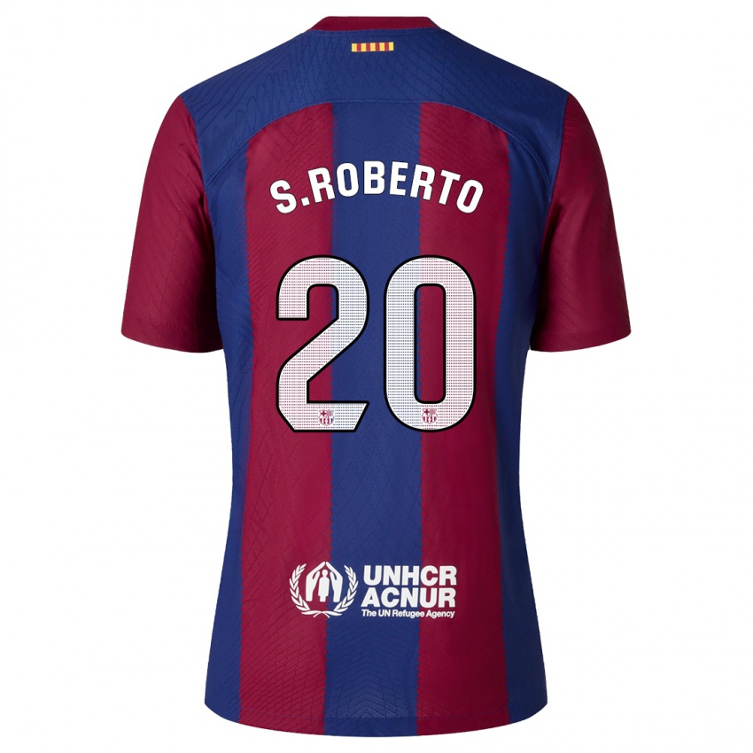 Herren Sergi Roberto #20 Rot Blau Heimtrikot Trikot 2023/24 T-Shirt