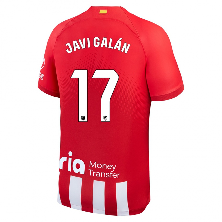 Herren Javi Galan #17 Rot-Weiss Heimtrikot Trikot 2023/24 T-Shirt