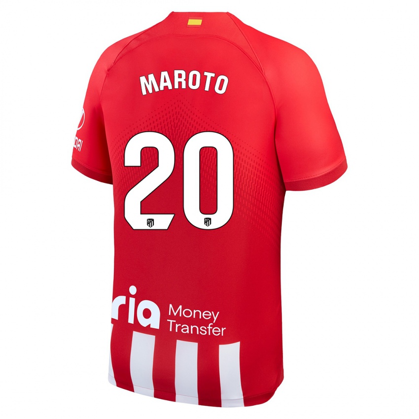 Herren Mario Maroto #20 Rot-Weiss Heimtrikot Trikot 2023/24 T-Shirt