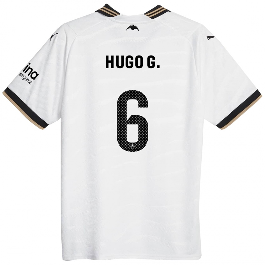 Herren Hugo Guillamon #6 Weiß Heimtrikot Trikot 2023/24 T-Shirt