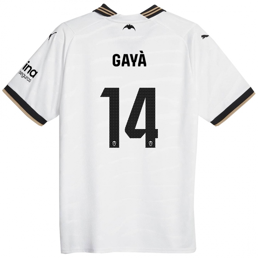 Herren Jose Gaya #14 Weiß Heimtrikot Trikot 2023/24 T-Shirt