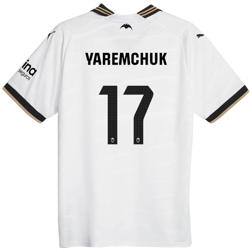 Herren Roman Yaremchuk #17 Weiß Heimtrikot Trikot 2023/24 T-Shirt