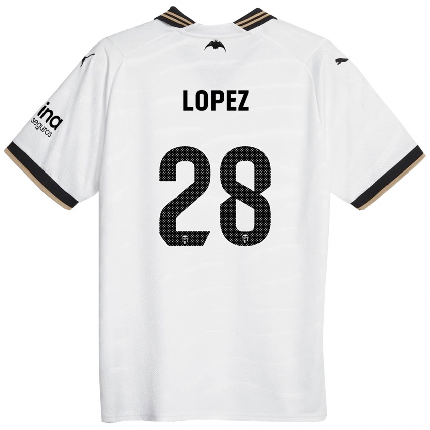 Herren Saray Lopez #28 Weiß Heimtrikot Trikot 2023/24 T-Shirt