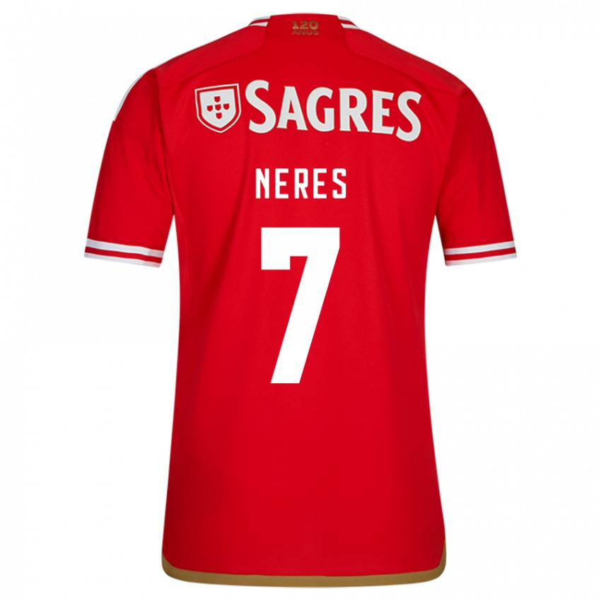 Herren David Neres #7 Rot Heimtrikot Trikot 2023/24 T-Shirt