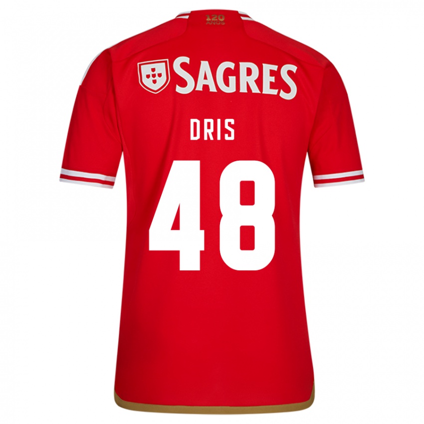 Herren Sofiane Dris #48 Rot Heimtrikot Trikot 2023/24 T-Shirt