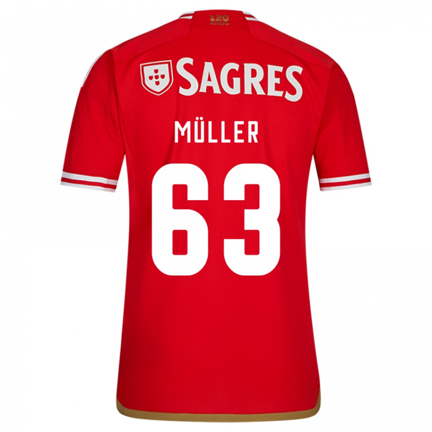 Herren José Müller #63 Rot Heimtrikot Trikot 2023/24 T-Shirt