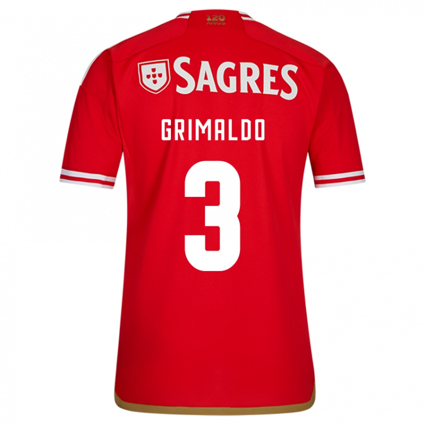 Herren Alejandro Grimaldo #3 Rot Heimtrikot Trikot 2023/24 T-Shirt