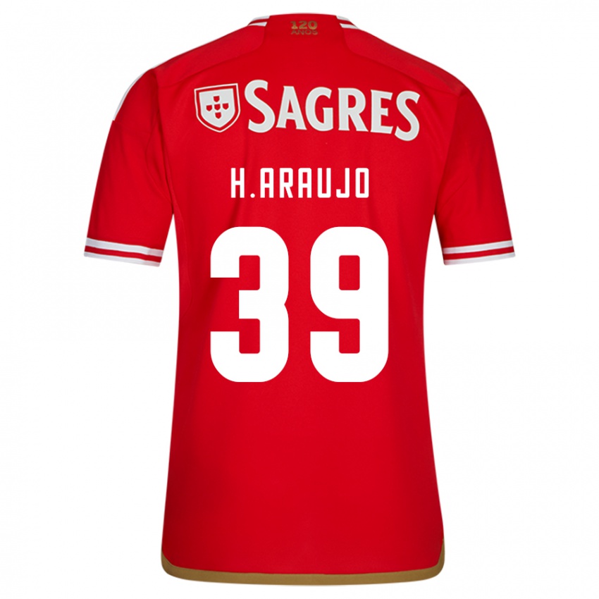 Herren Henrique Araujo #39 Rot Heimtrikot Trikot 2023/24 T-Shirt