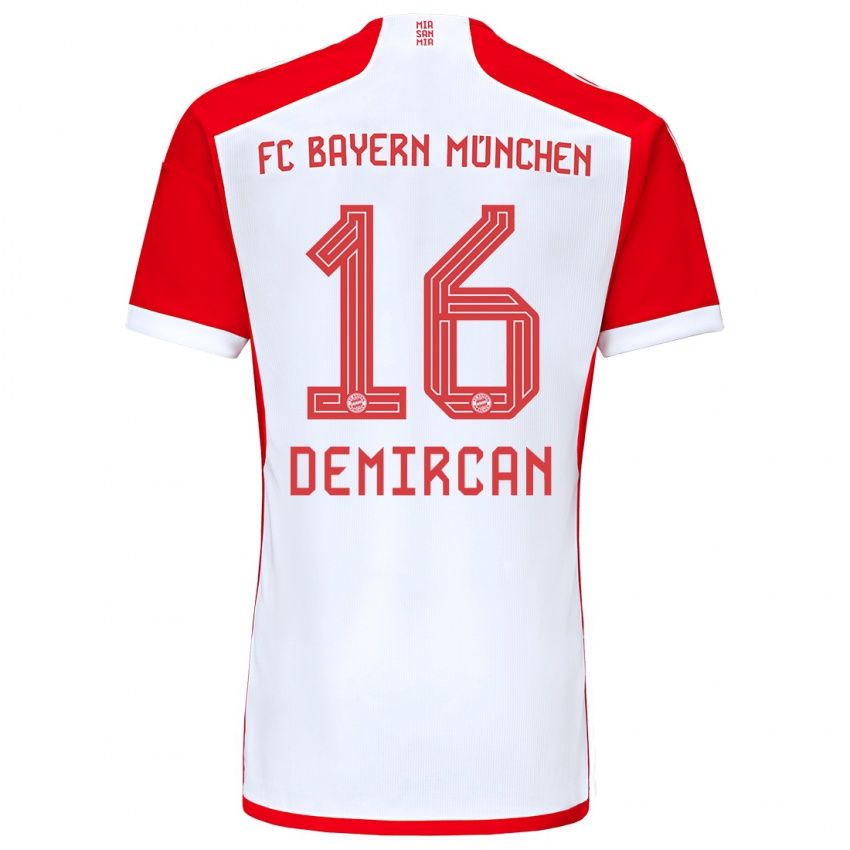 Herren Emirhan Demircan #16 Rot-Weiss Heimtrikot Trikot 2023/24 T-Shirt