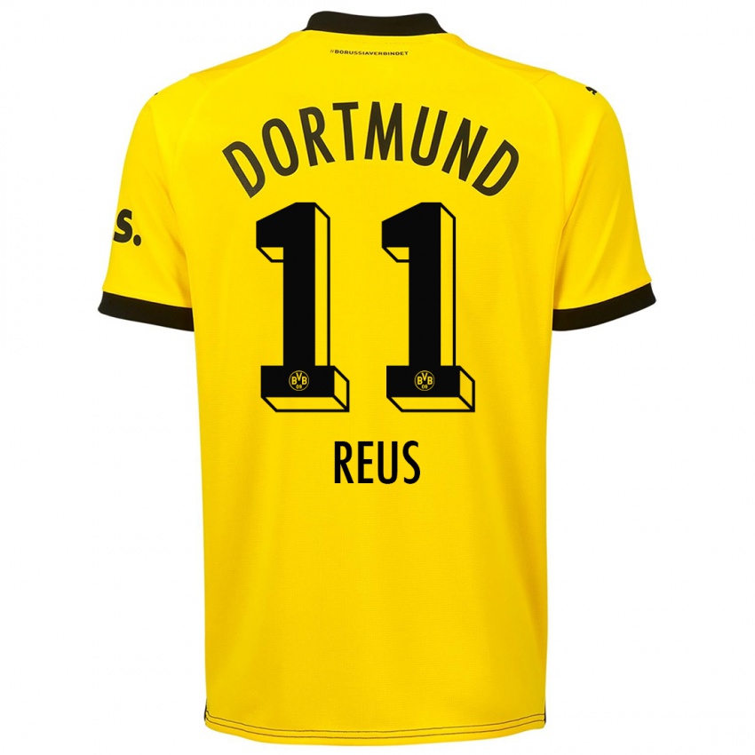 Herren Marco Reus #11 Gelb Heimtrikot Trikot 2023/24 T-Shirt