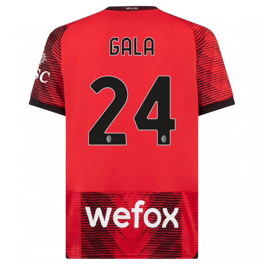 Herren Antonio Gala #24 Rot Schwarz Heimtrikot Trikot 2023/24 T-Shirt