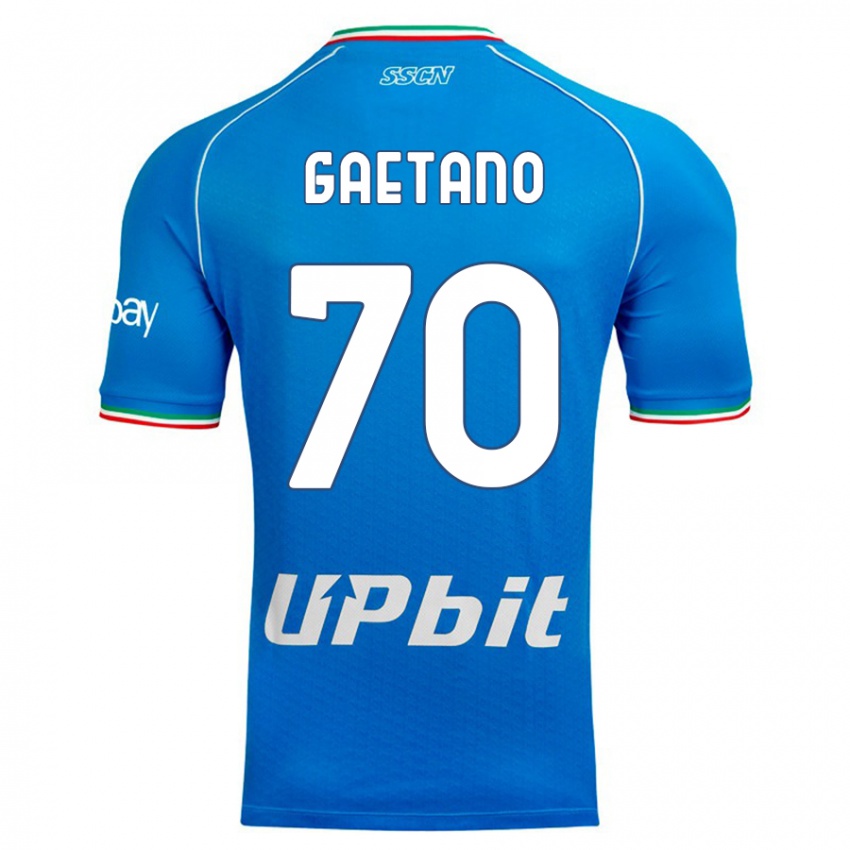 Herren Gianluca Gaetano #70 Himmelblau Heimtrikot Trikot 2023/24 T-Shirt