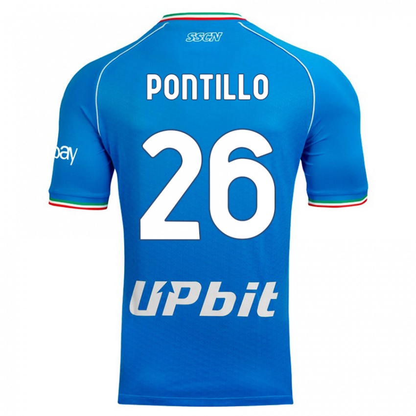 Herren Pasquale Pontillo #26 Himmelblau Heimtrikot Trikot 2023/24 T-Shirt