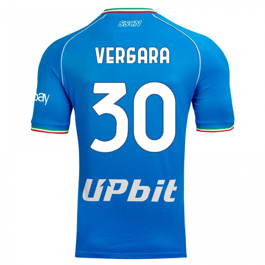 Herren Antonio Vergara #30 Himmelblau Heimtrikot Trikot 2023/24 T-Shirt