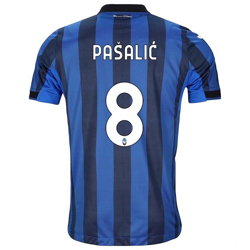 Herren Mario Pasalic #8 Schwarz Blau Heimtrikot Trikot 2023/24 T-Shirt