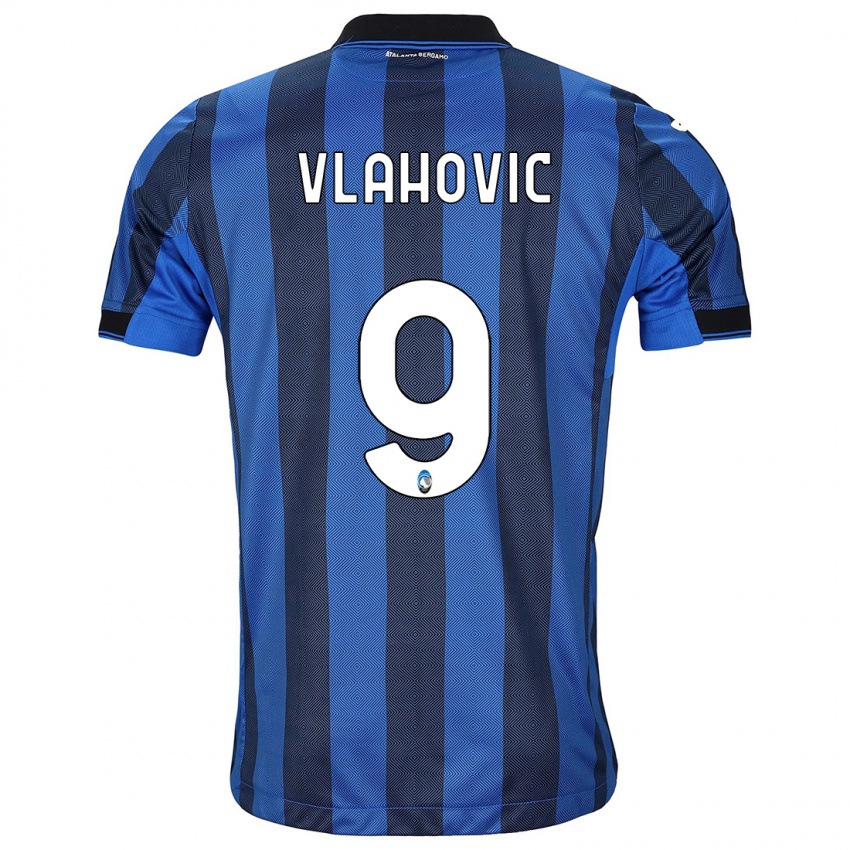 Herren Vanja Vlahovic #9 Schwarz Blau Heimtrikot Trikot 2023/24 T-Shirt