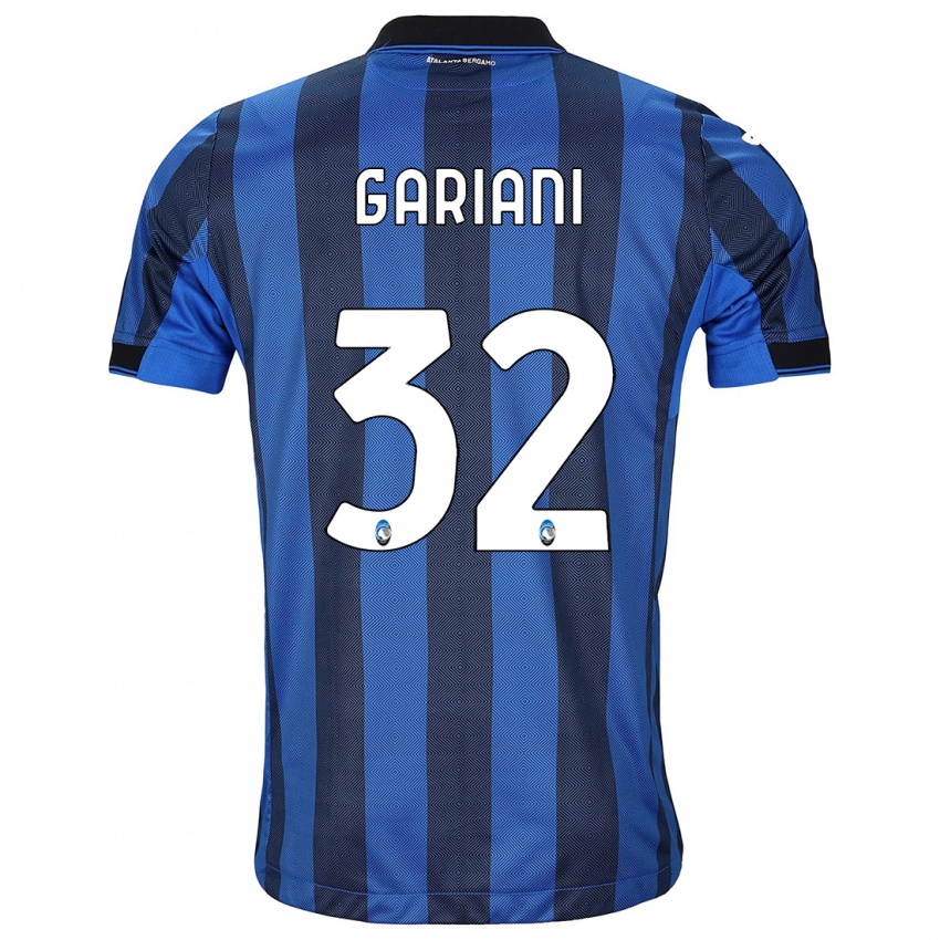 Herren Niccolò Gariani #32 Schwarz Blau Heimtrikot Trikot 2023/24 T-Shirt